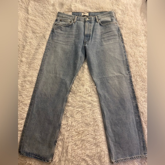 Agolde Mia Jean Mid Rise Straight Denim Jean - Picture 3 of 12